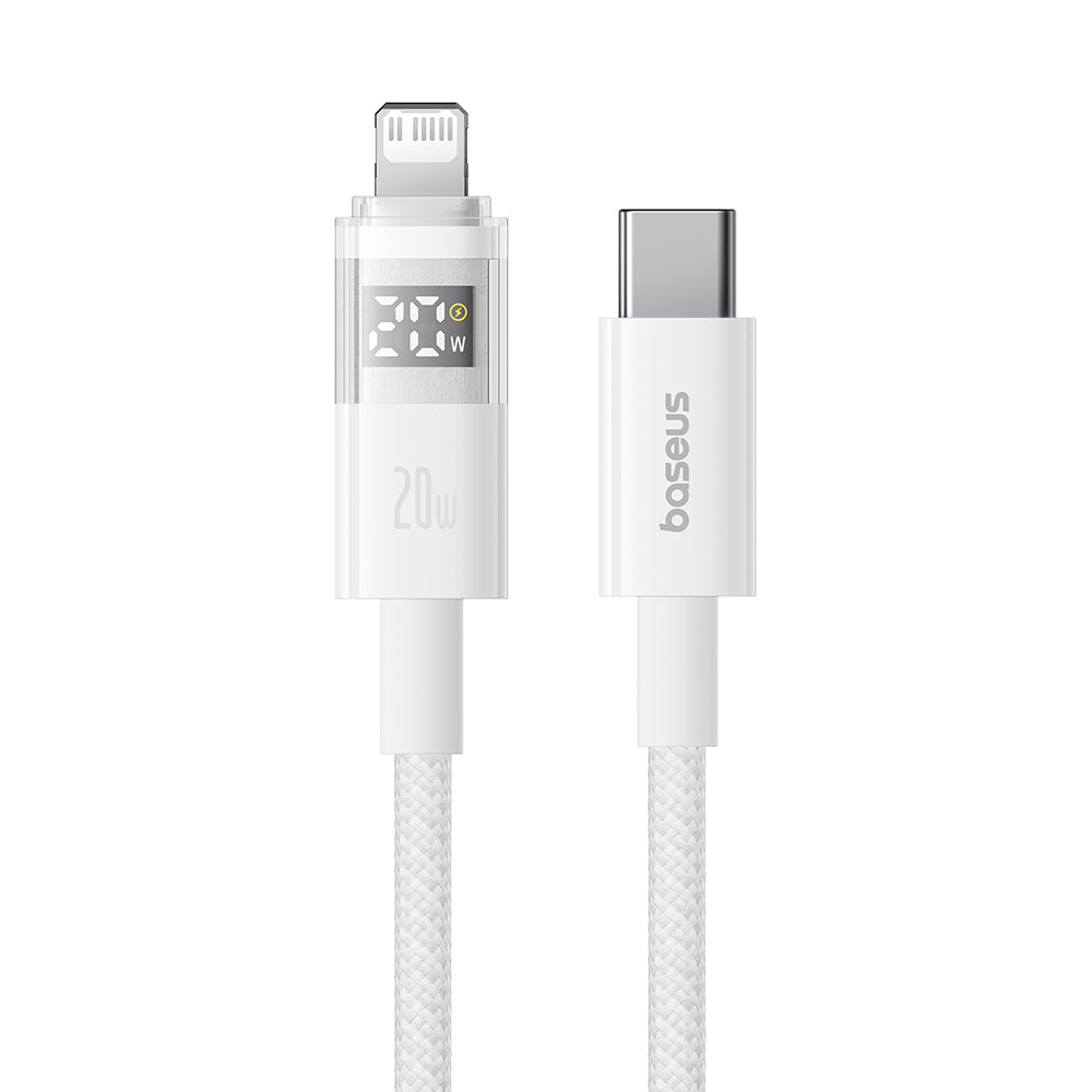 Cablu Date si Incarcare USB-C - Lightning Baseus Display 2, 20W, 1m, Alb P10382703211-00