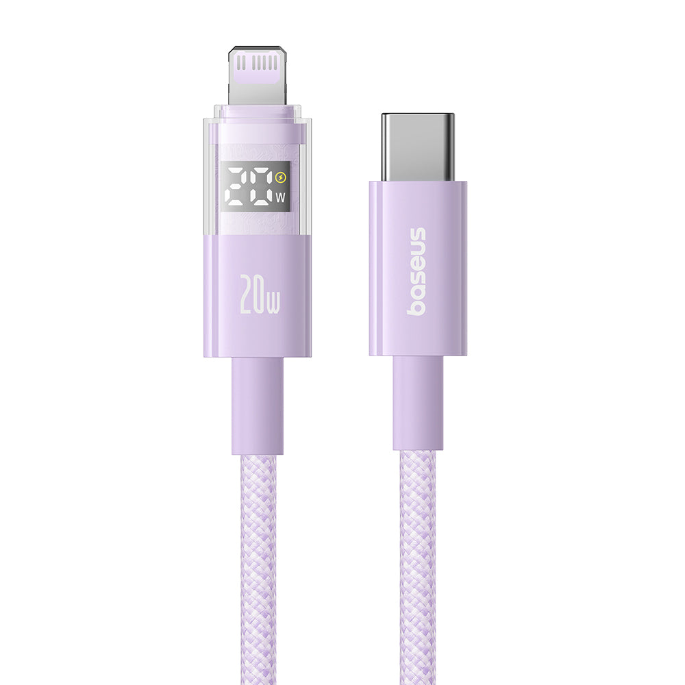 Cablu Date si Incarcare USB-C - Lightning Baseus Display 2, 20W, 1m, Mov P10382703511-00