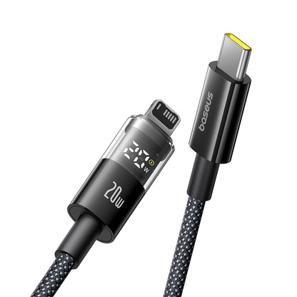 Cablu Date si Incarcare USB-C - Lightning Baseus Display 2, 20W, 1m, Negru P10382703121-00