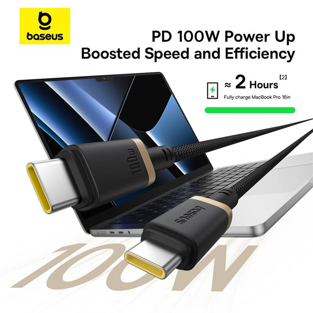 Cablu Date si Incarcare USB-C - USB-C Baseus Dura Series, 100W, 2m, Auriu P10377803U01-03