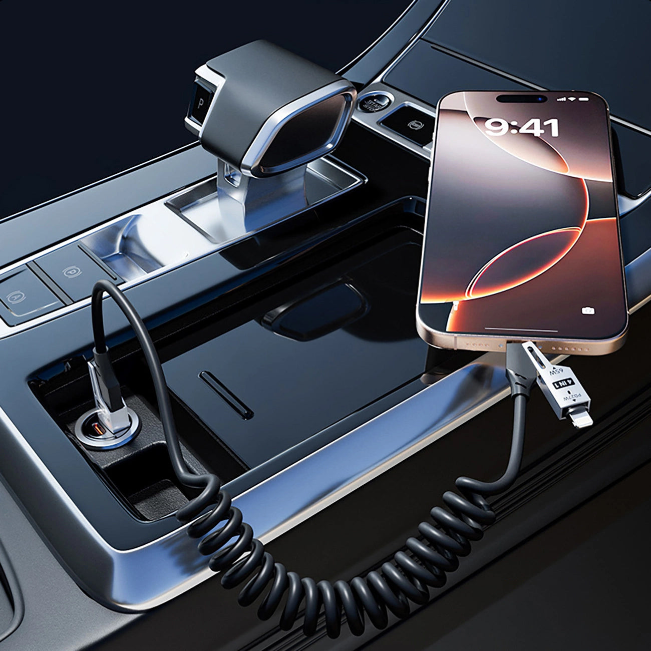 Cablu Date si Incarcare USB-A / USB-C - Lightning / USB-C Dudao L20 Pro, 65W, 1.5m, Negru