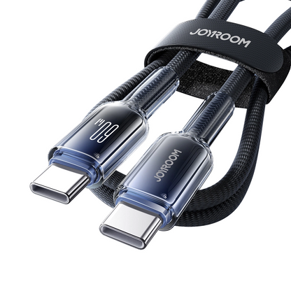 Cablu Date si Incarcare USB-C - USB-C Joyroom S-A42, 60W, 1.2m, Negru
