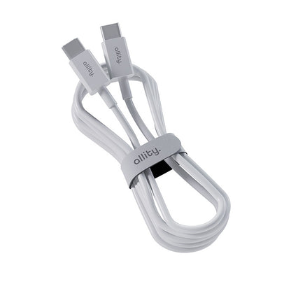 Cablu Date si Incarcare USB-C - USB-C Allity. AUC-03, 100W, 2m, Alb