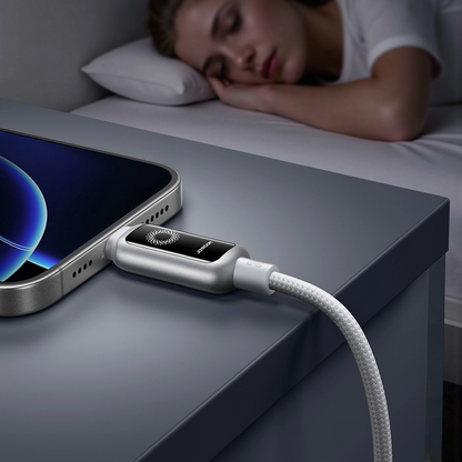 Cablu Date si Incarcare USB-C - Lightning Joyroom S-A55 StarFlight Display, 30W, 1.2m, Alb