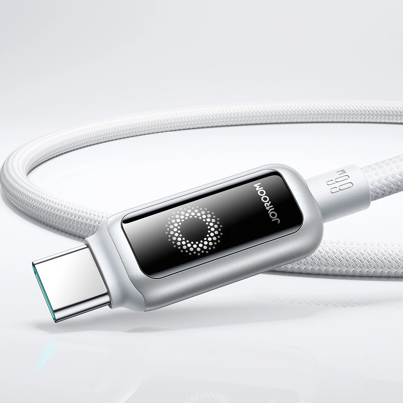 Cablu Date si Incarcare USB-A - USB-C Joyroom S-A55 StarFlight Display, 66W, 1.2m, Alb