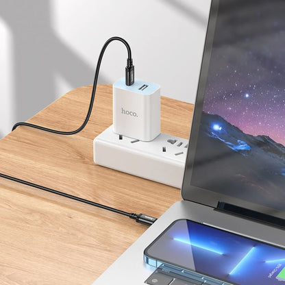 Cablu Date si Incarcare USB-C - USB-C HOCO X91, 60W, 3m, Negru