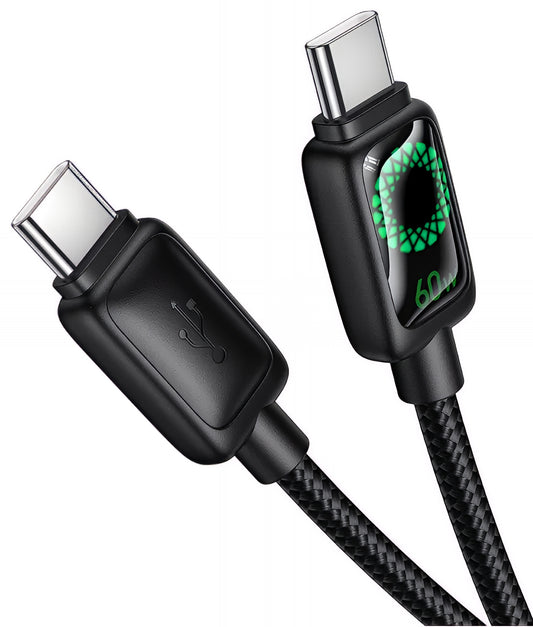 Cablu Date si Incarcare USB-C - USB-C HOCO U146, 60W, 1.2m, Negru