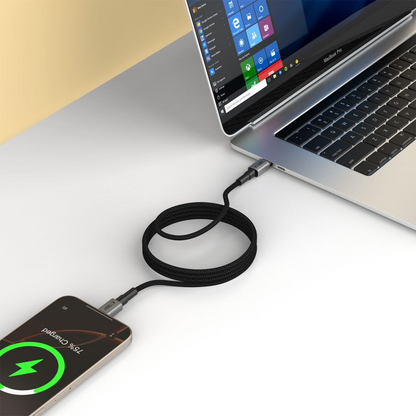 Cablu Date si Incarcare USB-C - USB-C Tech-Protect Ultraboost DNA MagTwist, 100W, 2m, Gri
