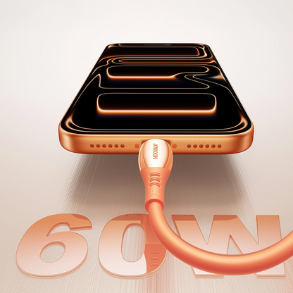 Cablu Date si Incarcare USB-C - USB-C Joyroom S-A59 Vibrant, 60W, 1.2m, Portocaliu