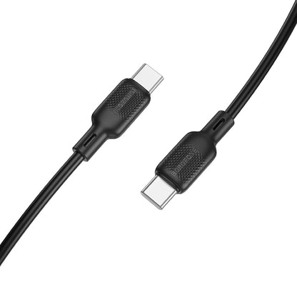 Cablu Date si Incarcare USB-C - USB-C Borofone BX113 Lenny, 60W, 1m, Negru