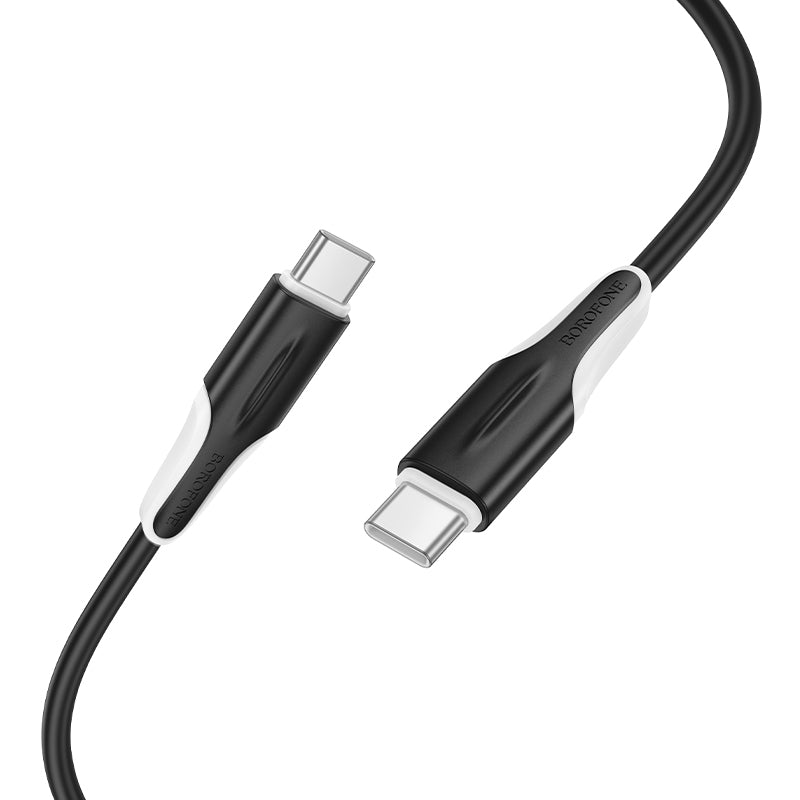 Cablu Date si Incarcare USB-C - USB-C Borofone BX119 New, 60W, 1m, Negru