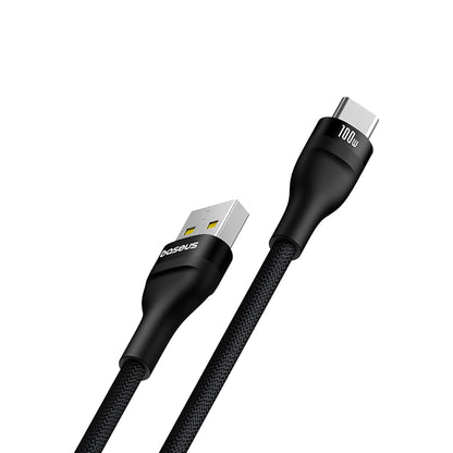 Cablu Date si Incarcare USB-A - USB-C Baseus Flash Series II, 100W, 2m, Negru P10311804111-01