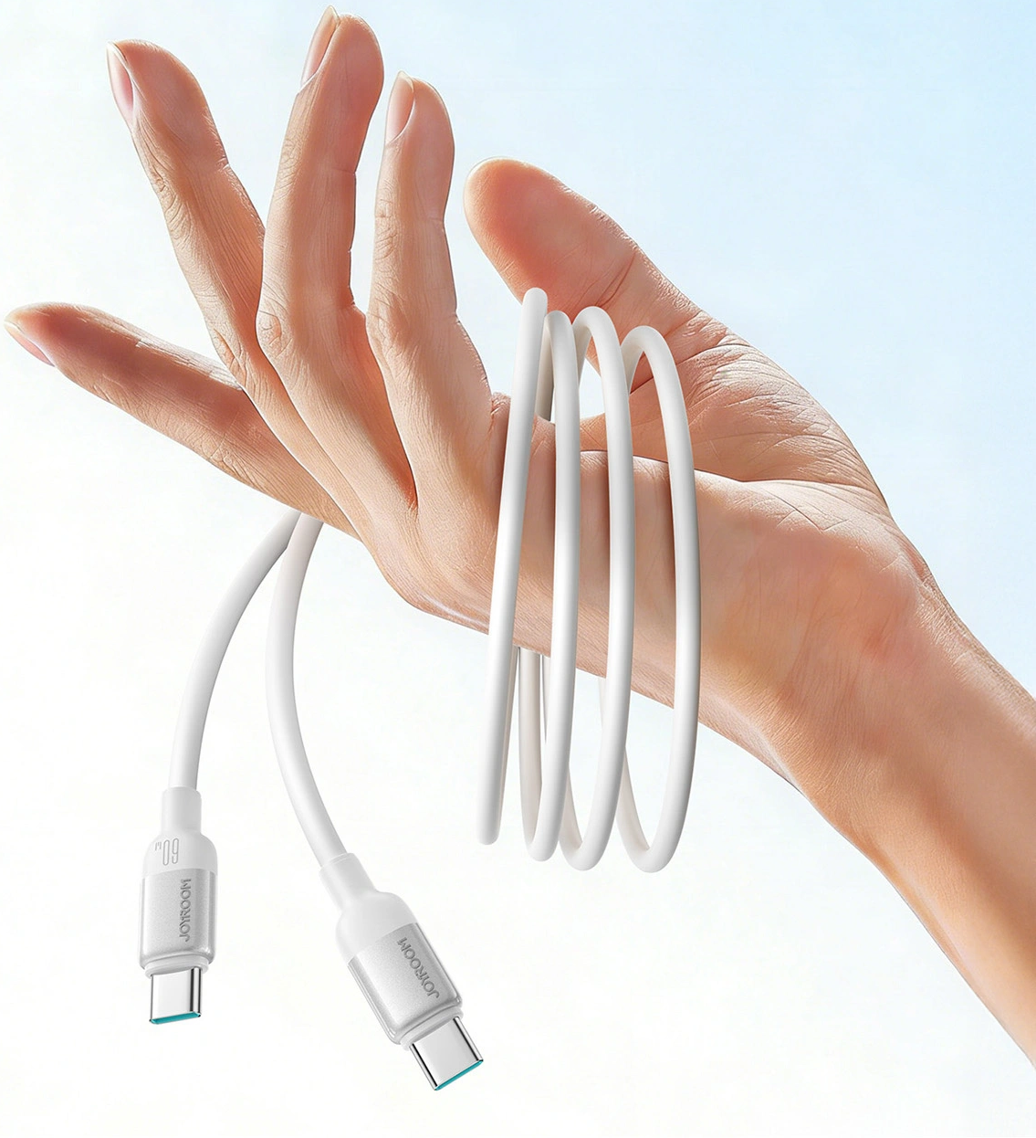 Cablu Date si Incarcare USB-C - USB-C Joyroom S-A62 Lively, 60W, 1.2m, Alb