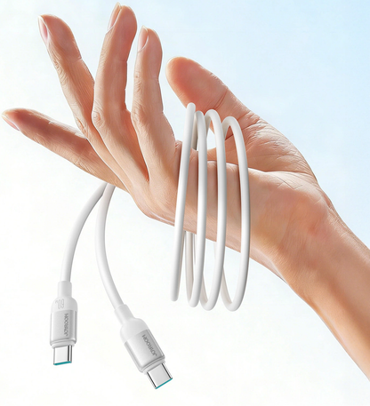 Cablu Date si Incarcare USB-C - USB-C Joyroom S-A62 Lively, 60W, 1.2m, Alb