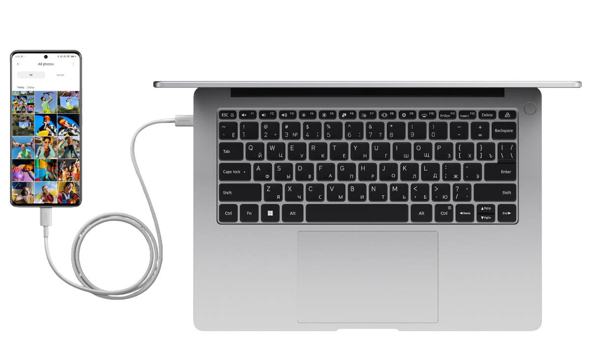Cablu Date si Incarcare USB-C - USB-C Xiaomi, 120W, 2m, Alb BHR087AGL