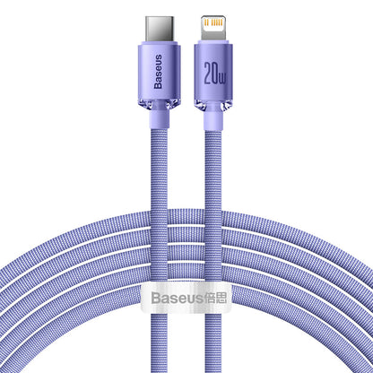 Cablu Date si Incarcare USB-C - Lightning Baseus Crystal Shine Series, 20W, 2m, Mov CAJY000305