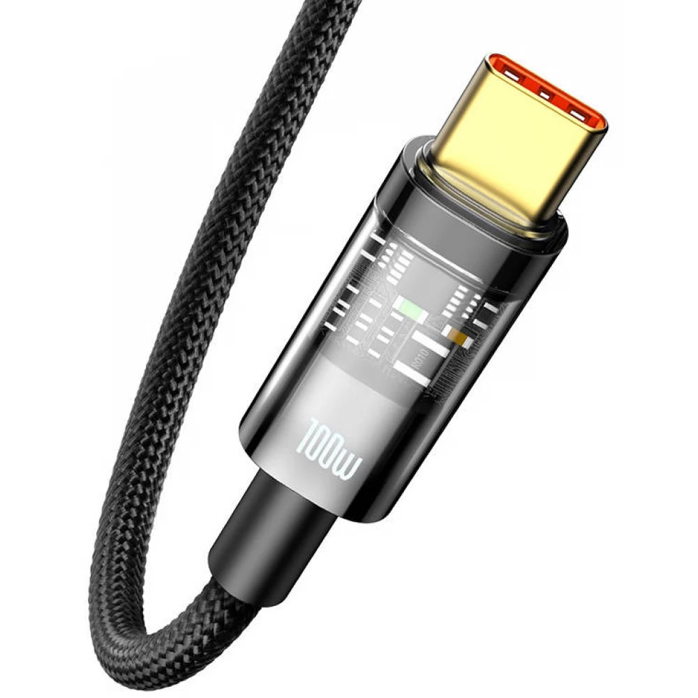 Cablu Date si Incarcare USB-A - USB-C Baseus Explorer, 100W, 1m, Negru CATS000201