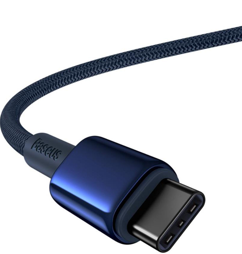 Cablu Date si Incarcare USB-C - USB-C Baseus Tungsten Gold, 100W, 2m, Bleumarin P10319800321-04