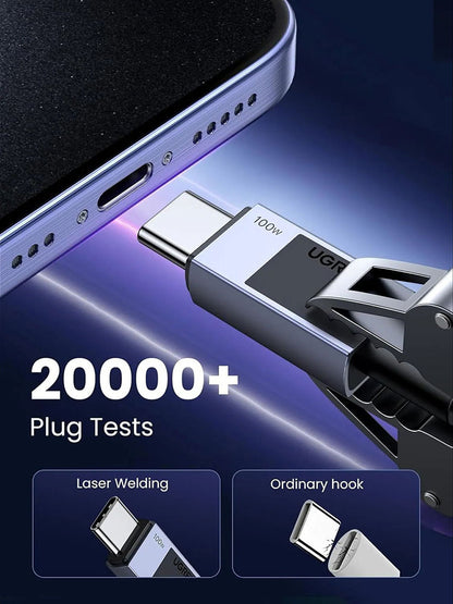 Cablu Date si Incarcare USB-C - USB-C UGREEN L512, 100W, 0.5m, Gri