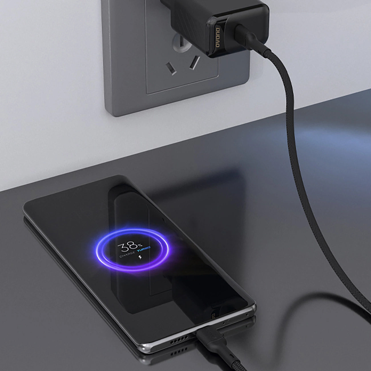 Cablu Date si Incarcare USB-C - USB-C Dudao L9C, 65W, 1m, Negru