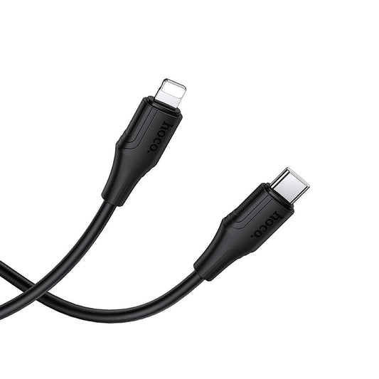 Cablu Date si Incarcare USB-C - Lightning HOCO X124, 27W, 1m, Negru