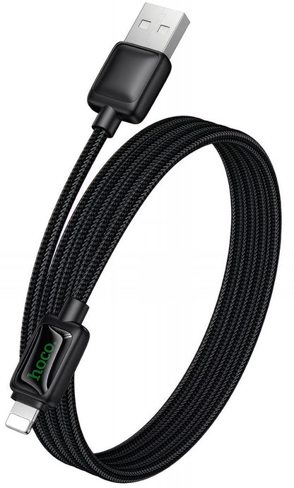 Cablu Date si Incarcare USB-A - Lightning HOCO U146, 12W, 1.2m, Negru