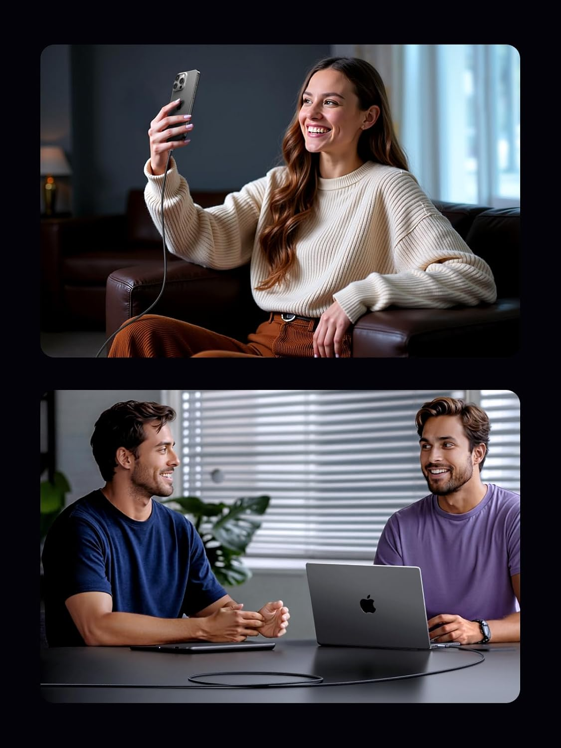 Cablu Date si Incarcare USB-C - USB-C UGREEN L524, 60W, 2m, Gri
