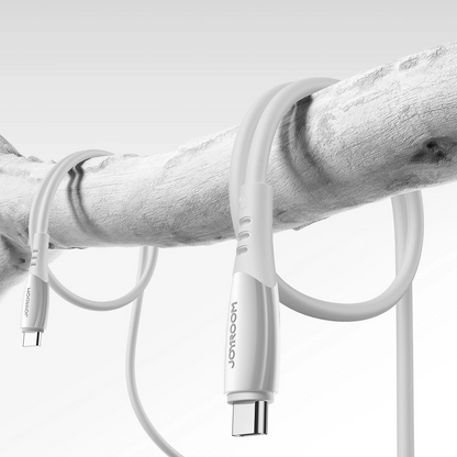 Cablu Date si Incarcare USB-C - USB-C Joyroom S-A59 Vibrant, 60W, 1.2m, Alb