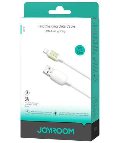 Cablu Date si Incarcare USB-A - Lightning Joyroom S-A53, 18W, 1.2m, Bej