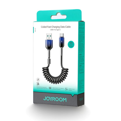Cablu Date si Incarcare USB-A - USB-C Joyroom S-A43 Crystal, 60W, 1.5m, Negru
