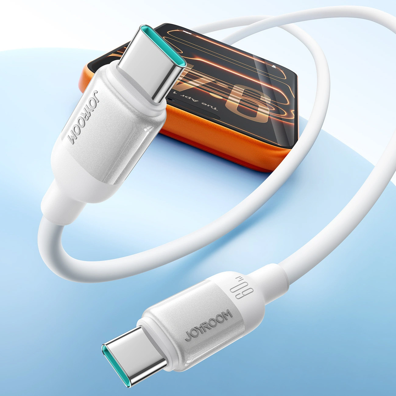Cablu Date si Incarcare USB-C - USB-C Joyroom S-A62 Lively, 60W, 1.2m, Alb