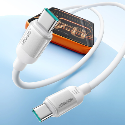 Cablu Date si Incarcare USB-C - USB-C Joyroom S-A62 Lively, 60W, 1.2m, Alb