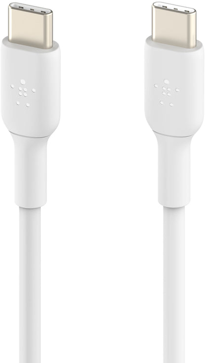 Cablu Date si Incarcare USB-C - USB-C Belkin BoostCharge, 60W, 1m, Set 2 bucati, Alb CAB003bt1MWH2PK
