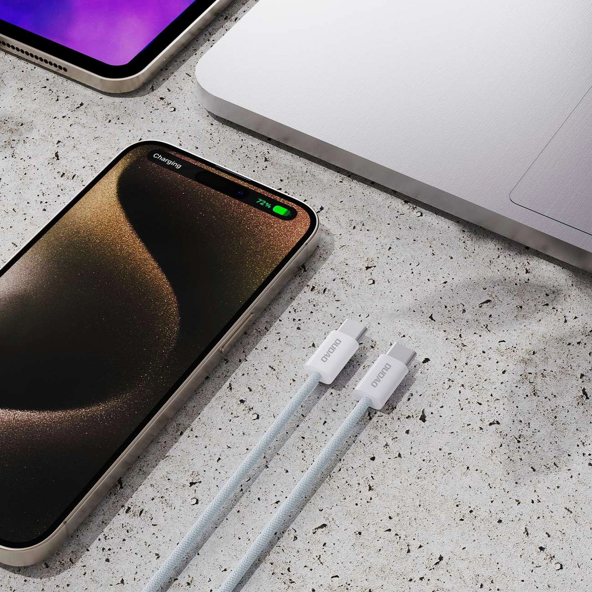 Cablu Date si Incarcare USB-C - USB-C Dudao L6C, 30W, 2m, Bleu