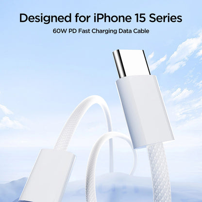 Cablu Date si Incarcare USB-C - USB-C Joyroom S-A45, 60W, 1m, Alb