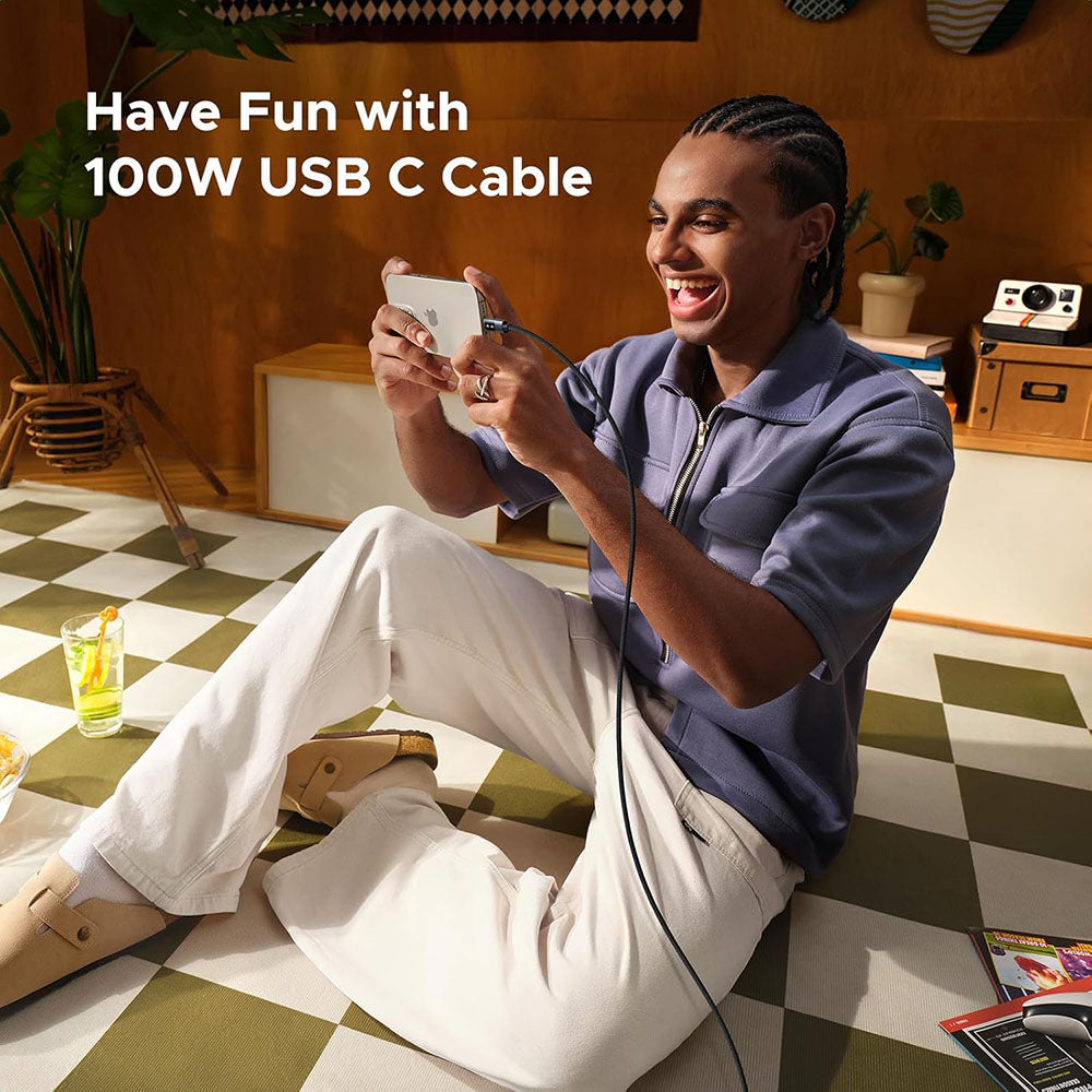 Cablu Date si Incarcare USB-C - USB-C UGREEN L509, 100W, 2m, Gri