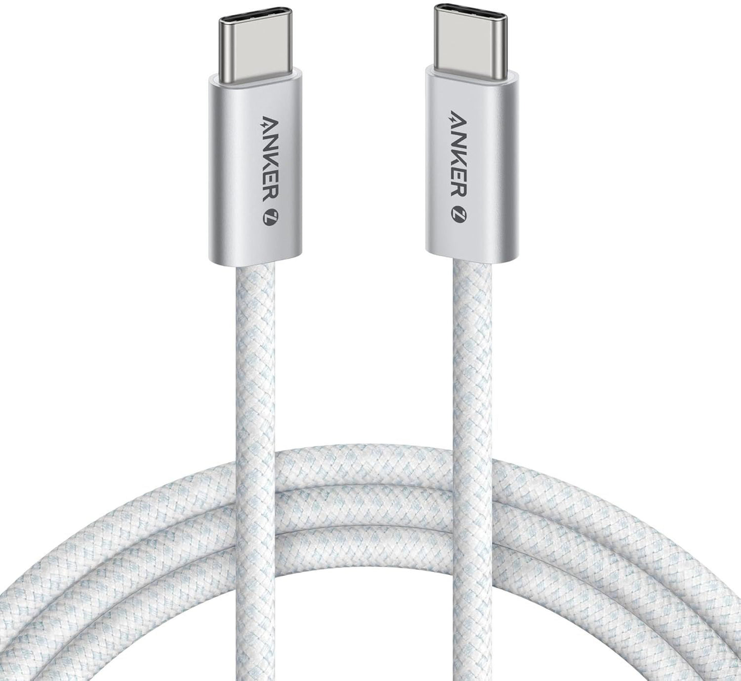 Cablu Date si Incarcare USB-C - USB-C Anker Zolo, 240W, 1m, Alb A8060H21