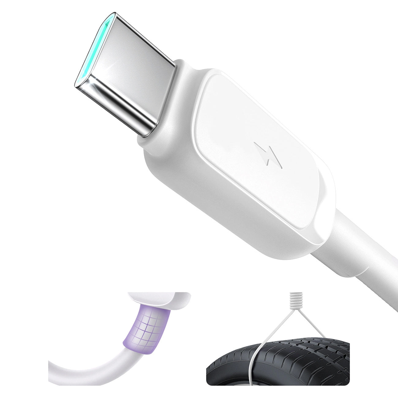 Cablu Date si Incarcare USB-A - USB-C Joyroom S-A14, 20W, 1.2m, Alb