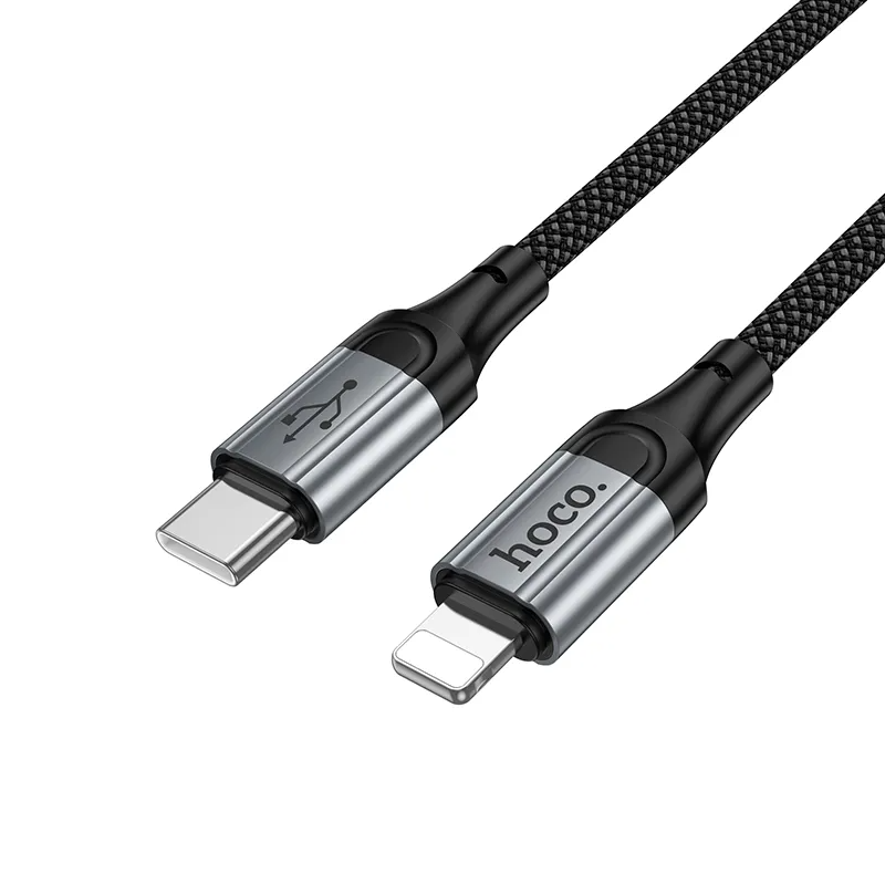Cablu Date si Incarcare USB-C - Lightning HOCO X121, 27W, 1.5m, Negru