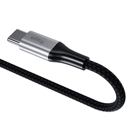 Cablu Date si Incarcare USB-C - USB-C Allity. AUC-01, 100W, 2m, Negru