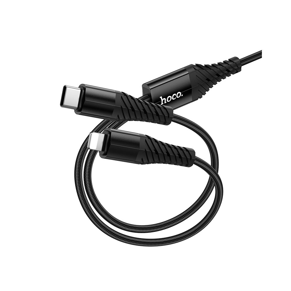 Cablu Incarcare USB-C - Lightning / USB-C HOCO X123, 10W, 1m, Negru