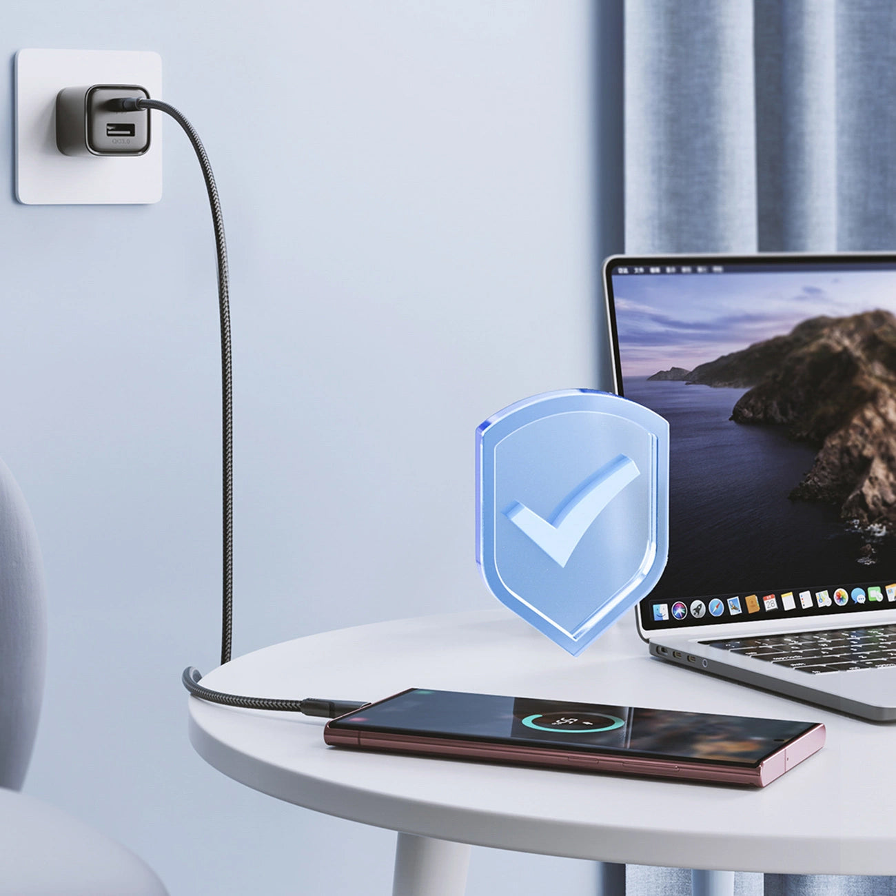 Cablu Date si Incarcare USB-C - USB-C Joyroom S-A11, 60W, 0.25m, Negru