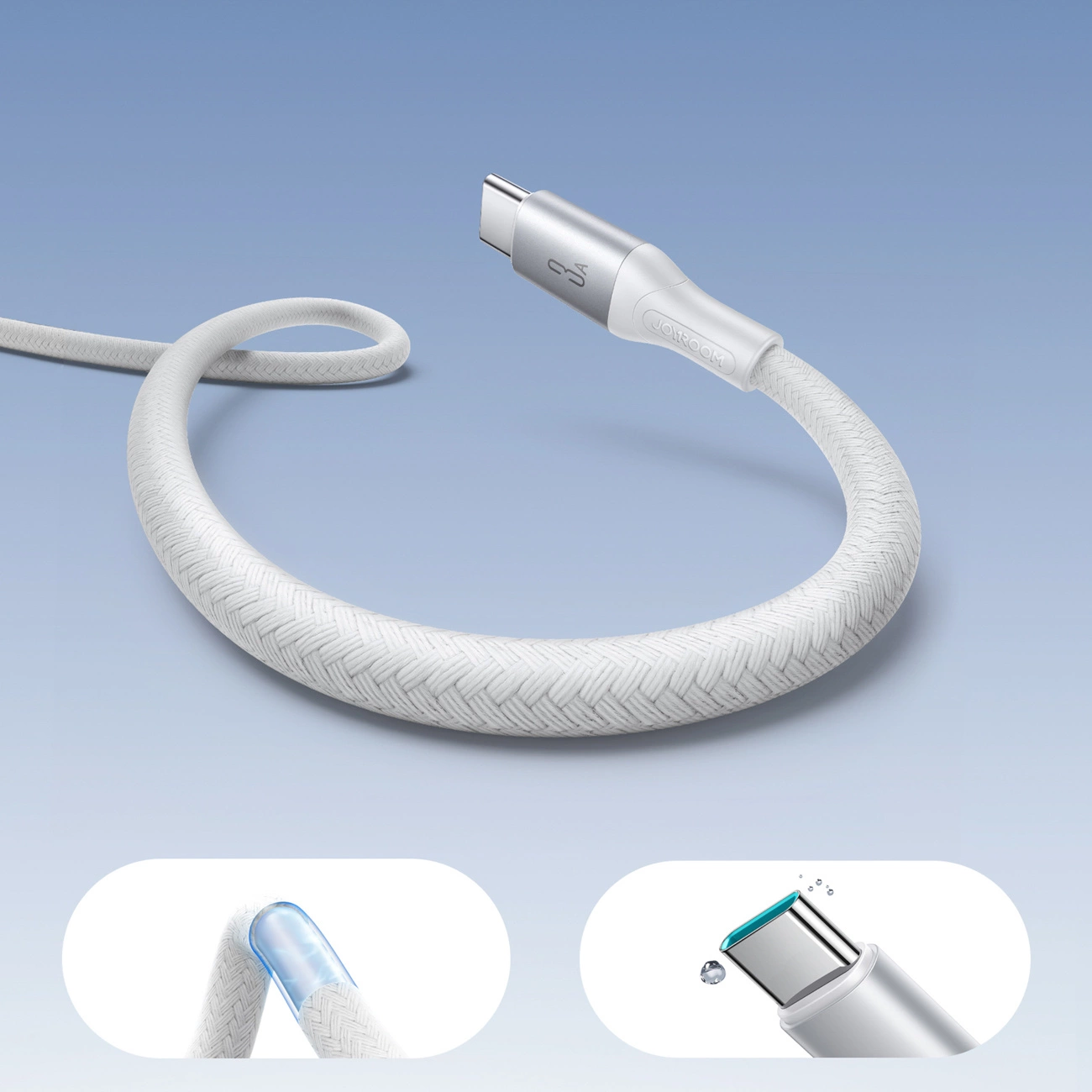 Cablu Date si Incarcare USB-A - USB-C Joyroom S-A28 Flash, 18W, 1m, Alb
