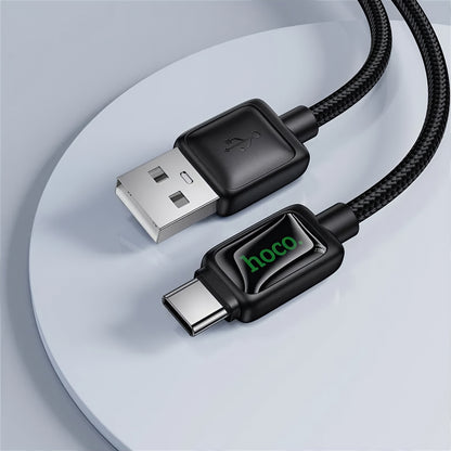 Cablu Date si Incarcare USB-A - USB-C HOCO U146, 36W, 1.2m, Negru