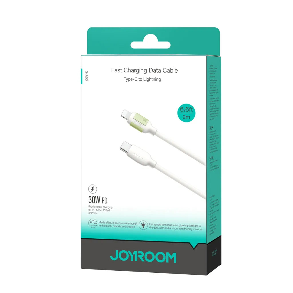 Cablu Date si Incarcare USB-C - Lightning Joyroom S-A53, 30W, 2m, Bej