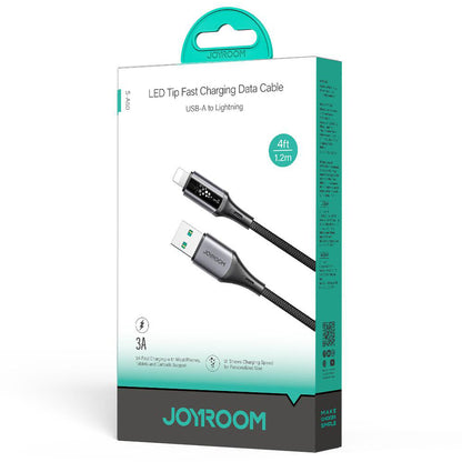 Cablu Date si Incarcare USB-A - Lightning Joyroom S-A60 StarTalk, 18W, 1.2m, Negru