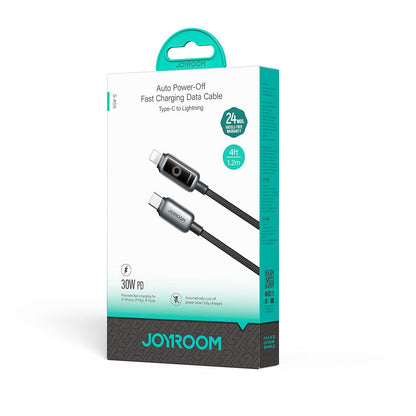 Cablu Date si Incarcare USB-C - Lightning Joyroom S-A55 StarFlight Display, 30W, 1.2m, Negru