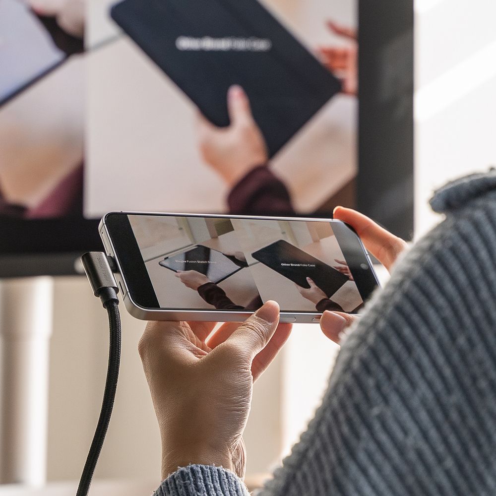 Cablu Date si Incarcare USB-C - USB-C Ringke 2X2 Angled, 240W, 2m, Negru