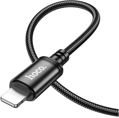 Cablu Date si Incarcare USB-C - Lightning HOCO X89, 27W, 2m, Negru