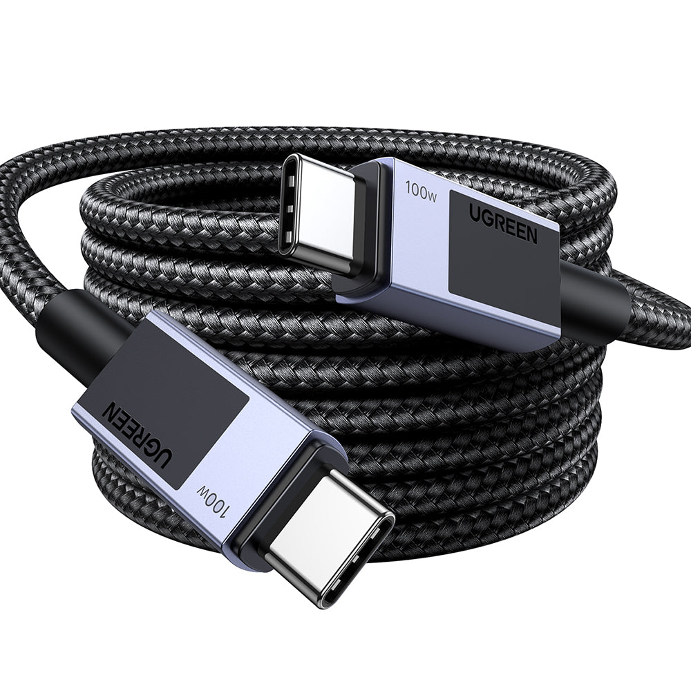 Cablu Date si Incarcare USB-C - USB-C UGREEN L512, 100W, 3m, Gri